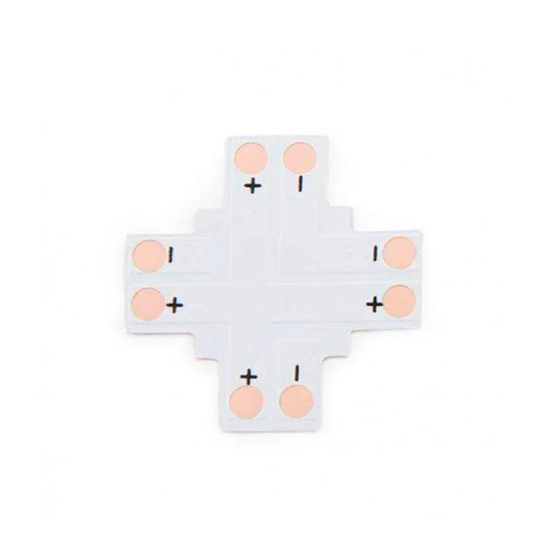 Conector x para tiras monocolor 2 pin - 10mm
