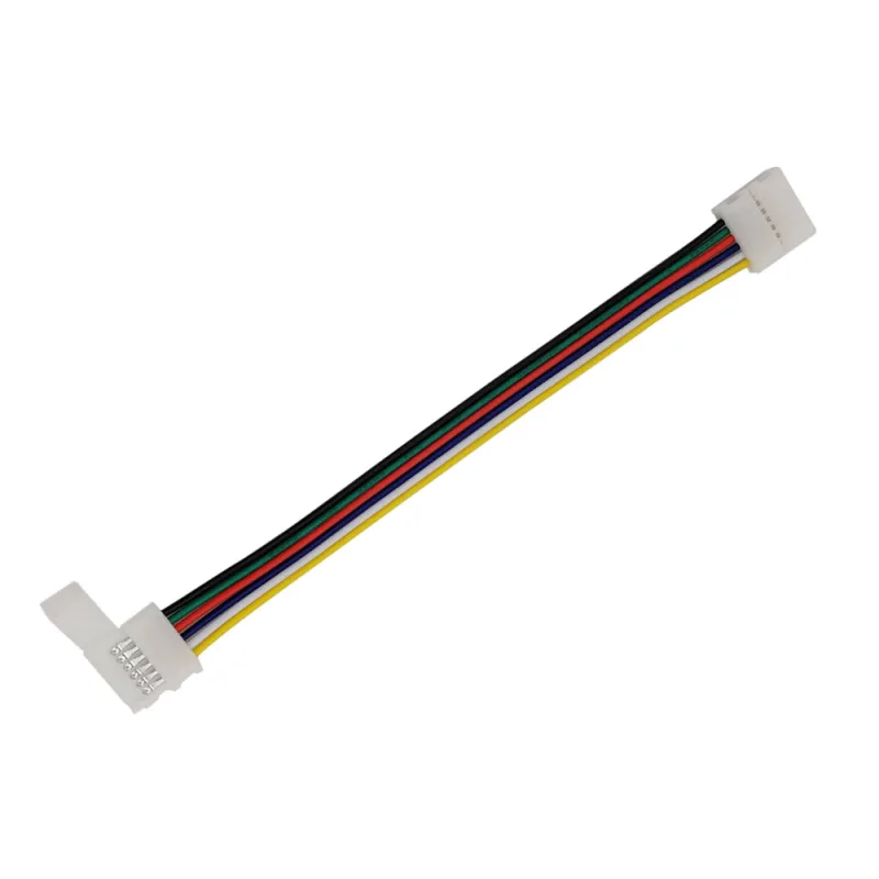 Cable de conexión rápida 2 extremos para tira led rgb+cct (6 pin) 15cm