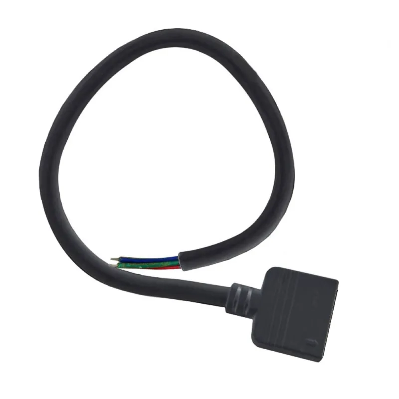 Cable redondo conexión hembra 6 pin 14mm rgb+cct 30cm negro