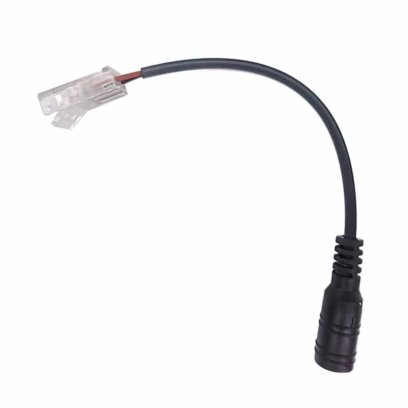 Conector transparente con cable dc 15cm para tiras led cob + smd - 8mm