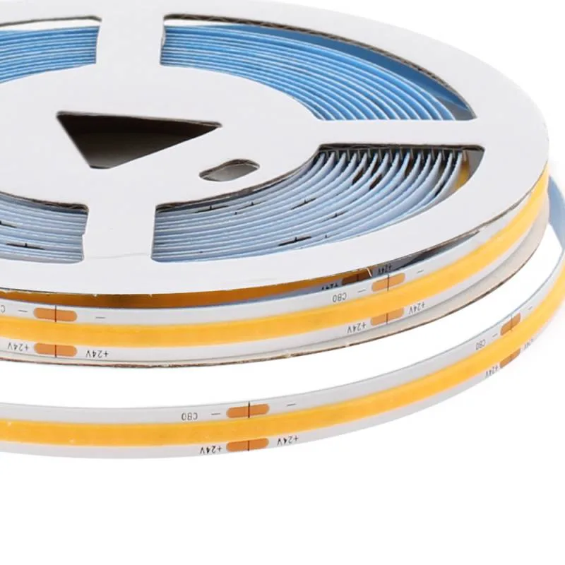 Tira led monocolor cob dc24v 5m (320led/m) 60w ip20 blanco cálido 2700k