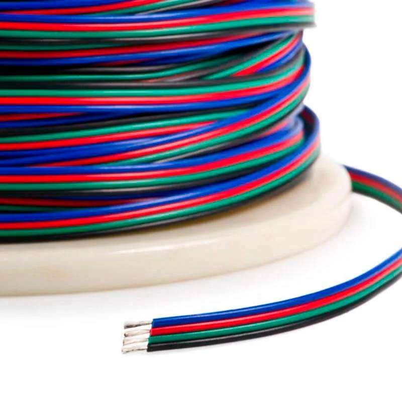 Cable de conexión a medida para tiras led rgb 4x050mm 1 metro