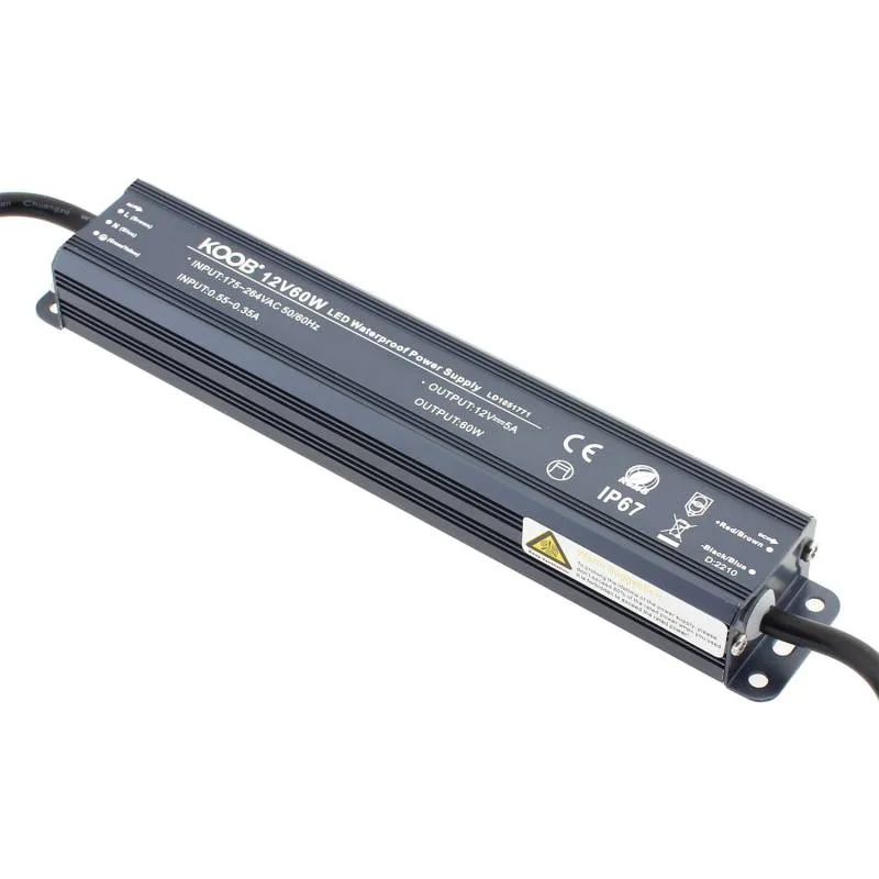 Fuente de alimentación ip67 dc12v/60w/5a