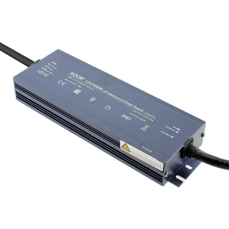 Fuente de alimentación ip67 dc12v/300w/25a