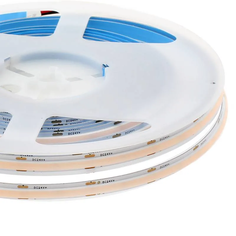 Tira led monocolor new cob dc24v 5m (256led/m) 50w ip20 cri>90 blanco frío