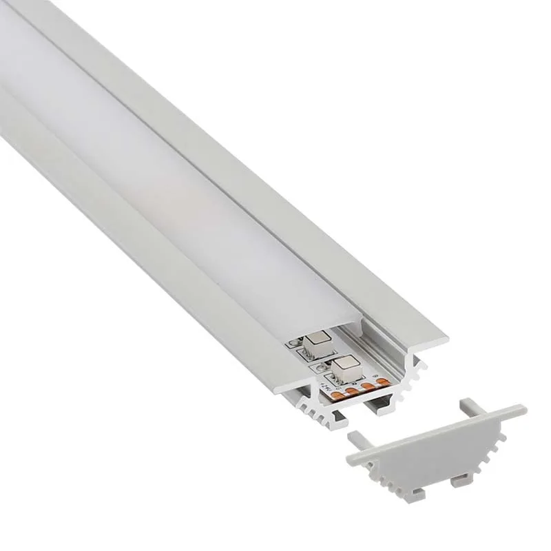 Kit - perfil aluminio corner para tiras led 1 metro