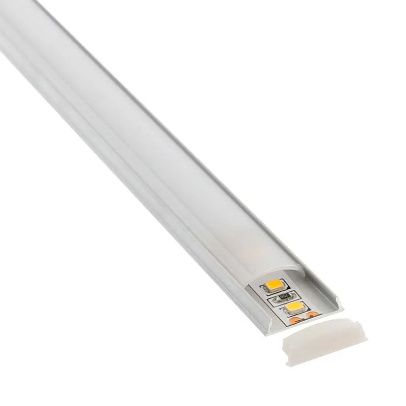 Kit - perfil aluminio flexible flex para tiras led 1 metro
