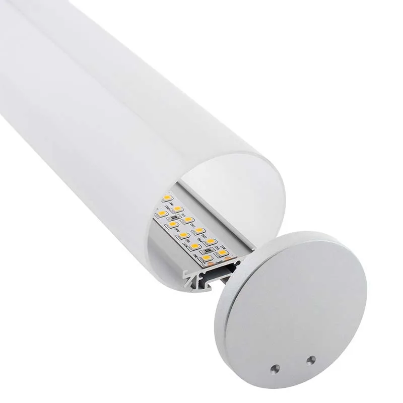 Kit - perfil aluminio baround para tiras led 2 metros