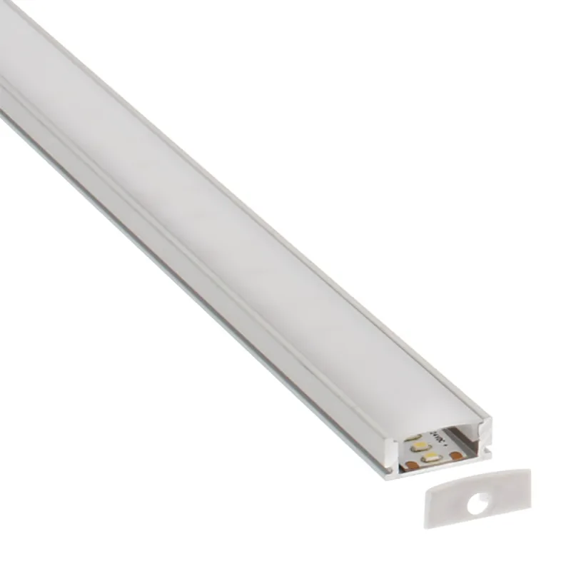 Kit - perfil aluminio lox para tiras led 2 metros