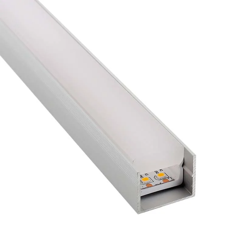 Kit - perfil pc foot para tiras led 1 metro