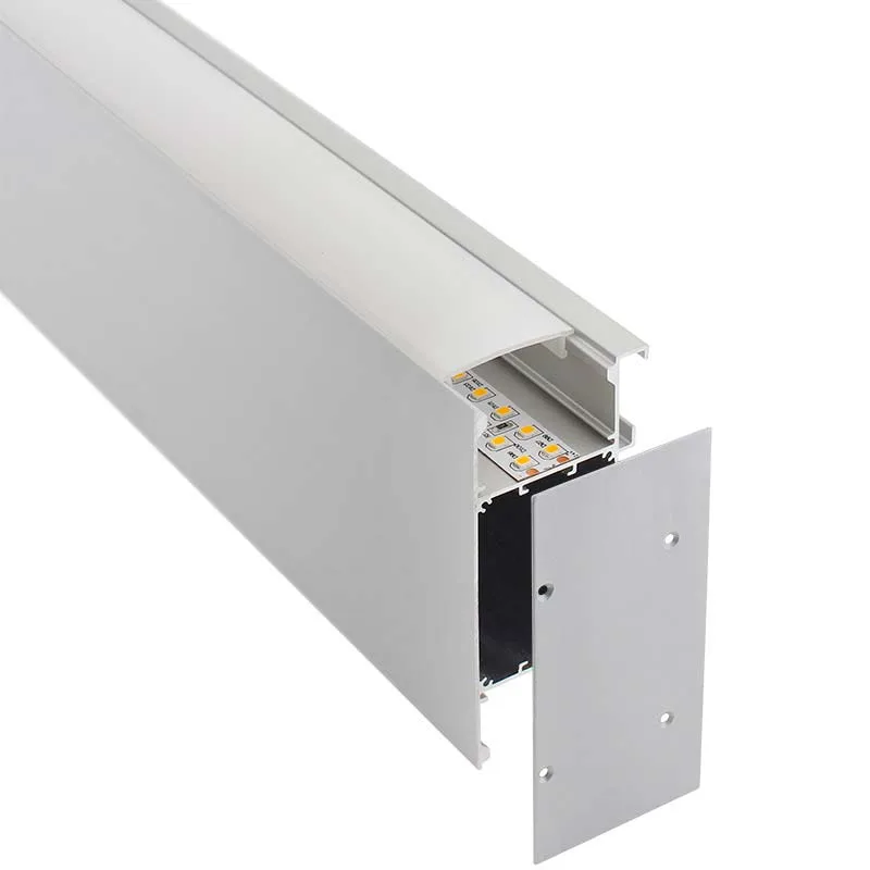 Kit - perfil aluminio newwall para tiras led 1 metro