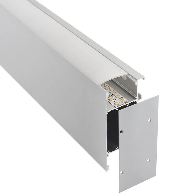 Kit - perfil aluminio newwall para tiras led 2 metros