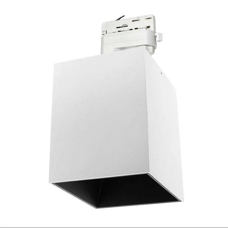 Foco led carril trifásico blanco prolux rail housing square 135