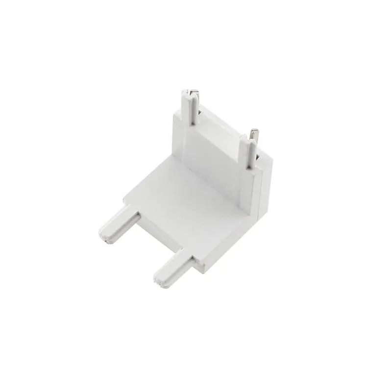 Conector l vertical carril slim 48v blanco