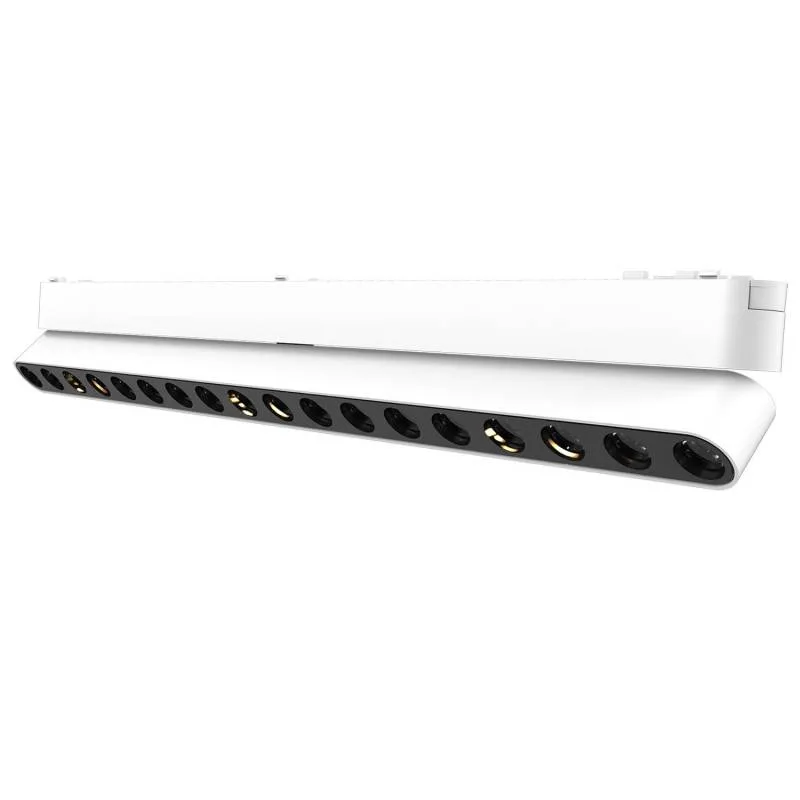 Foco carril snow slim 378mm basculante 48v 18w 24º blanco blanco cálido