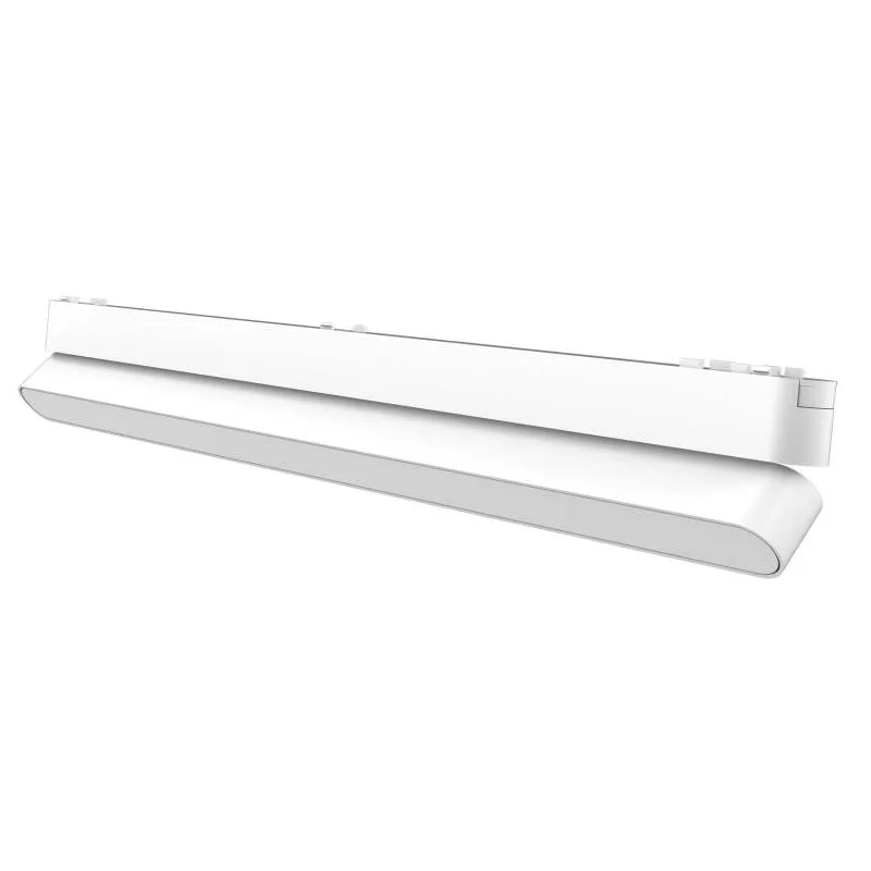 Foco carril snow slim 378mm basculante 48v 18w 90º blanco blanco cálido