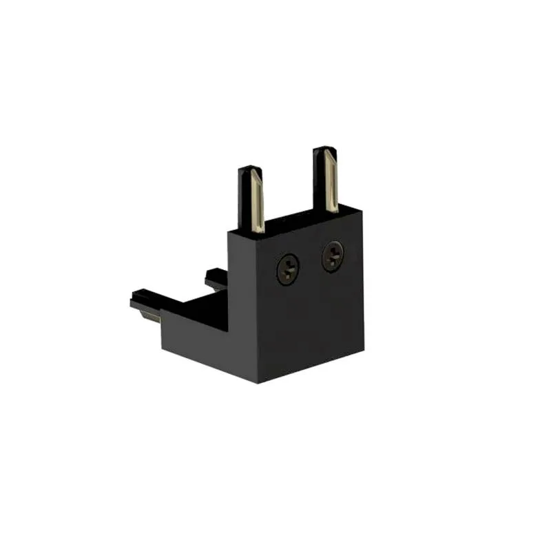 Conector l vertical carril slim 48v negro