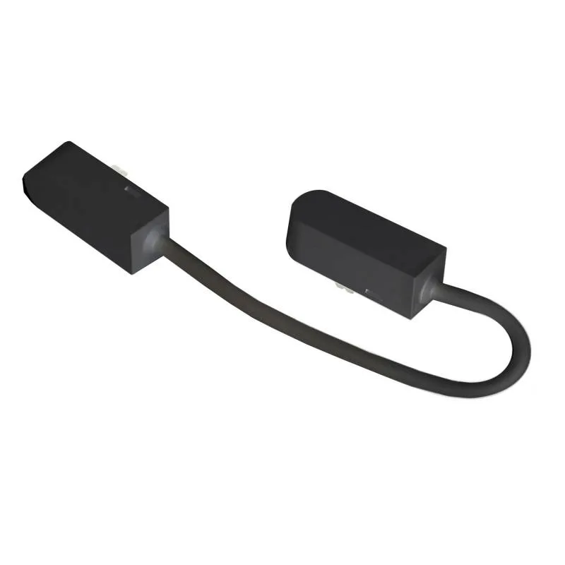 Conector doble 300mm carril slim 48v negro