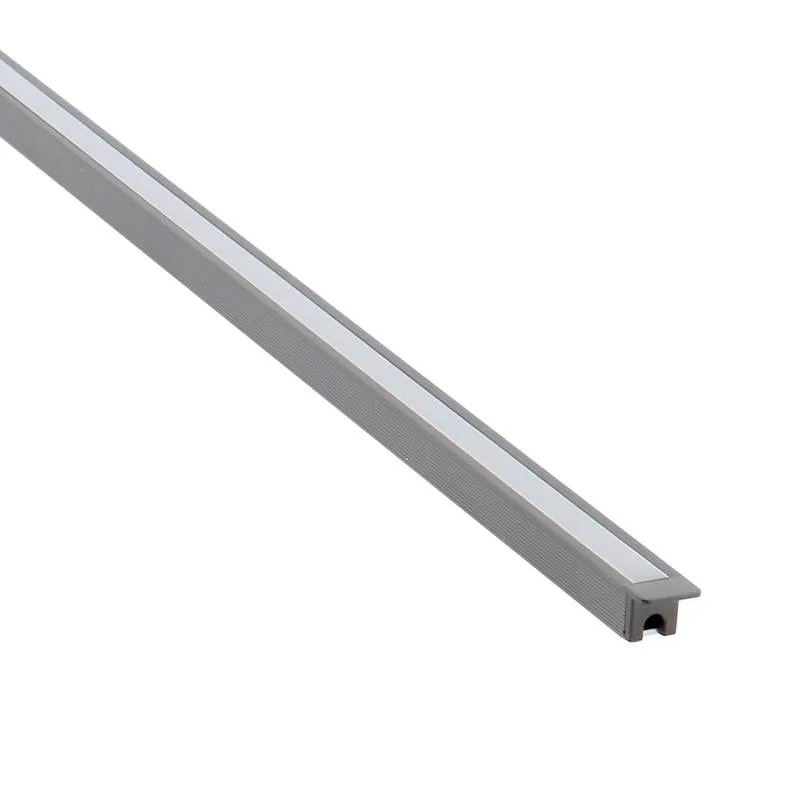 Kit - perfil kylo con cubierta de silicona para tiras led 1 metro gris