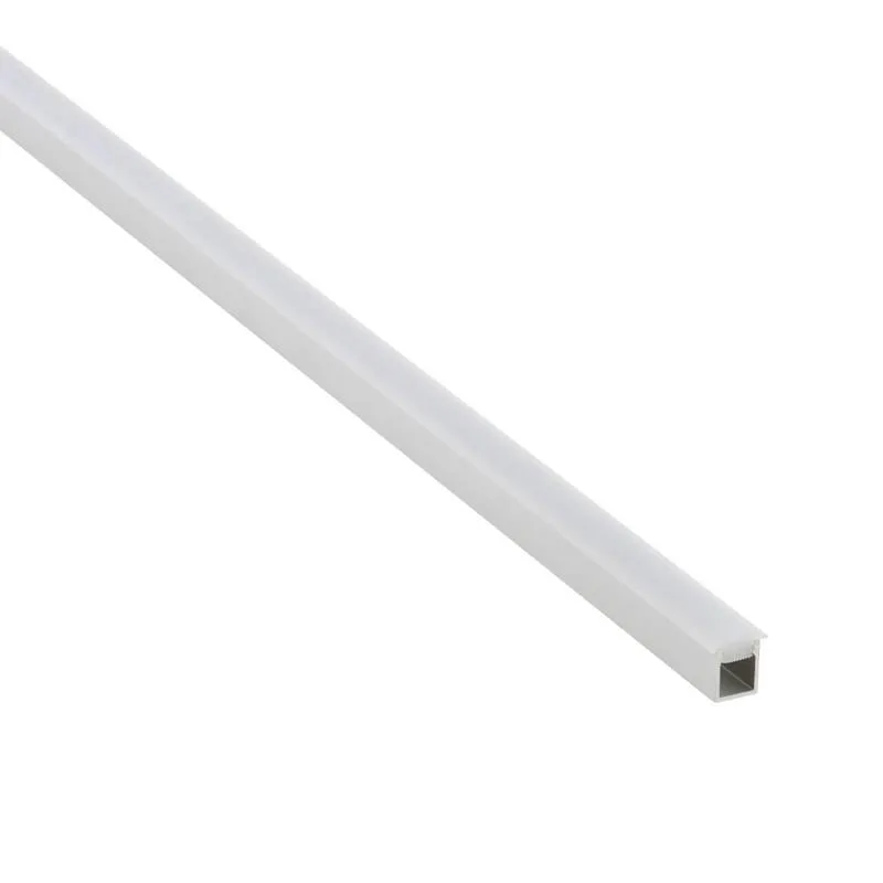Kit - perfil reto con cubierta de silicona para tiras led 1 metro silver