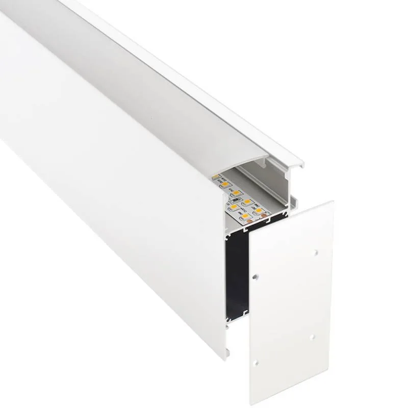 Kit - perfil aluminio newwall para tiras led 2 metros blanco