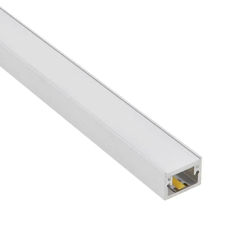 Kit - perfil aluminio groor para tiras led 1 metro