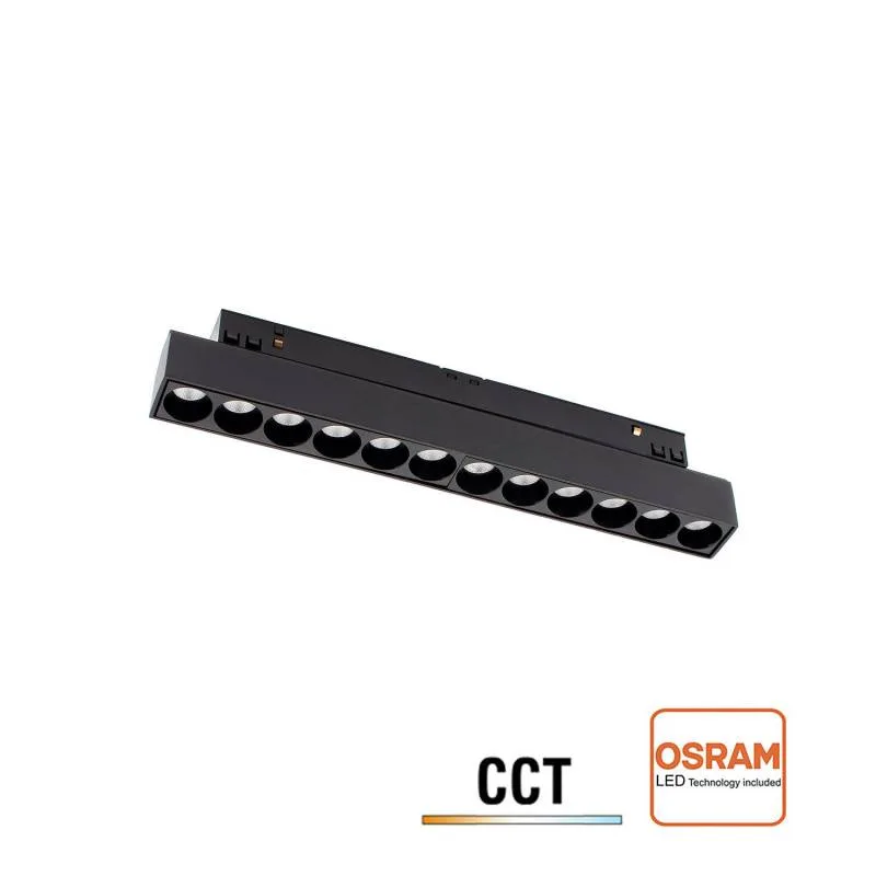Rail grille 220mm 12w app cct 3000-4000-6000k