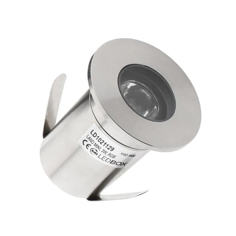 Foco led sumergible land mini dc12v 3w rgb ip68 (rgb/v+) rgb