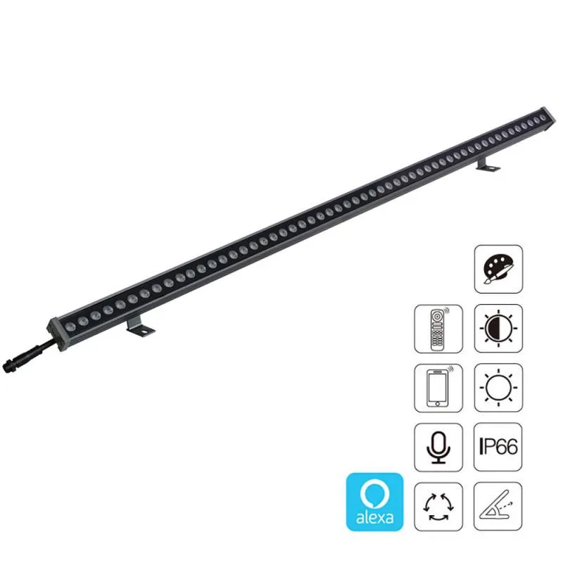 Proyector led lineal 24w rgb+cct dc24v rf alexa sinc. 1m rgb + blanco dual