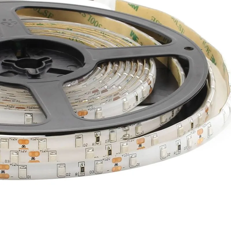 Tira led monocolor hq smd3528 dc12v 5m (60 led/m) 24w ip65 blanco frío