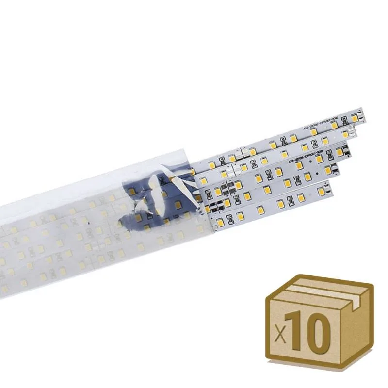 Set 10 tiras led rígidas epistar smd2835 dc24v 1m (90led/m) - ip20 blanco neutro
