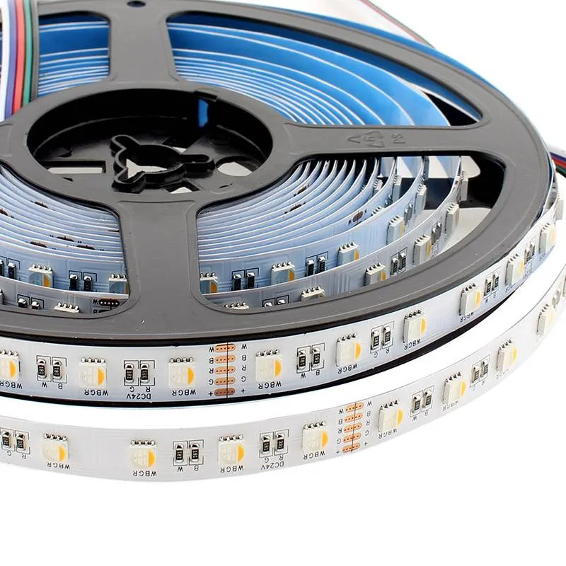 Tira led epistar smd5050 rgb+w dc24v 5m (60led/m 4 en 1) - ip20 rgb + blanco neutro