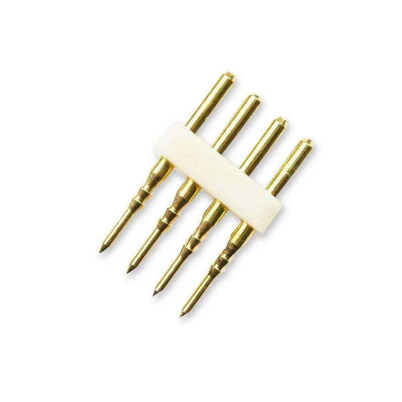 Conector alimentador tira led 220v smd5050 rgb - 12mm
