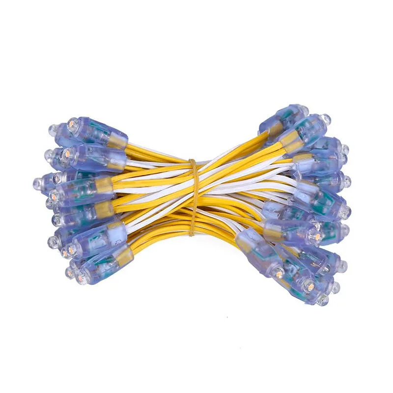 Pixel led blanco cálido ø12mm 50 led de 03w/led dc5v blanco cálido