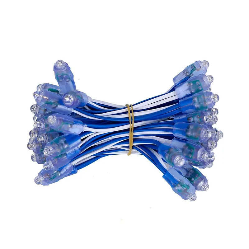 Pixel led azul ø12mm 50 led 03w/led dc5v azul