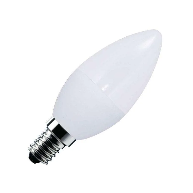 Bombilla led vela e14 frost 6w blanco cálido