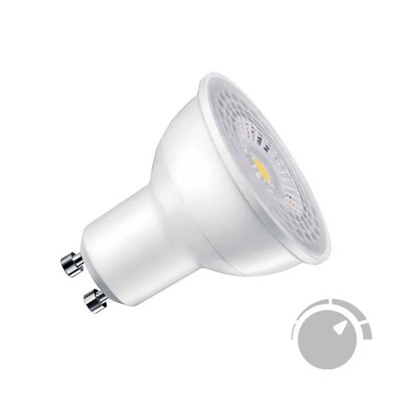 Bombilla dicroica led gu10 smd 60º 7w regulable blanco cálido