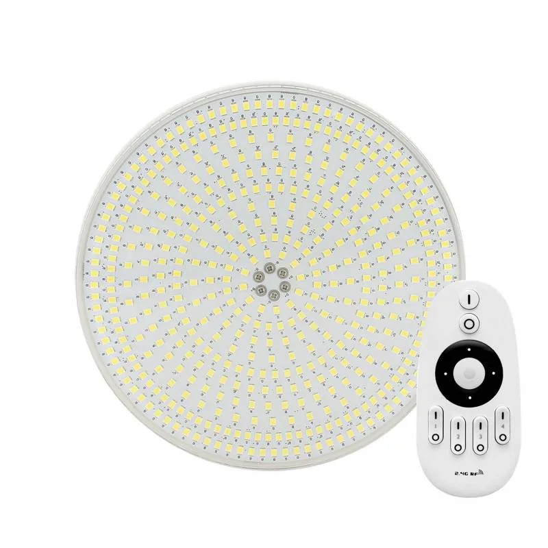 Kit lámpara led slim par56 para piscinas 12v dc ip68 35w + mando blanco neutro