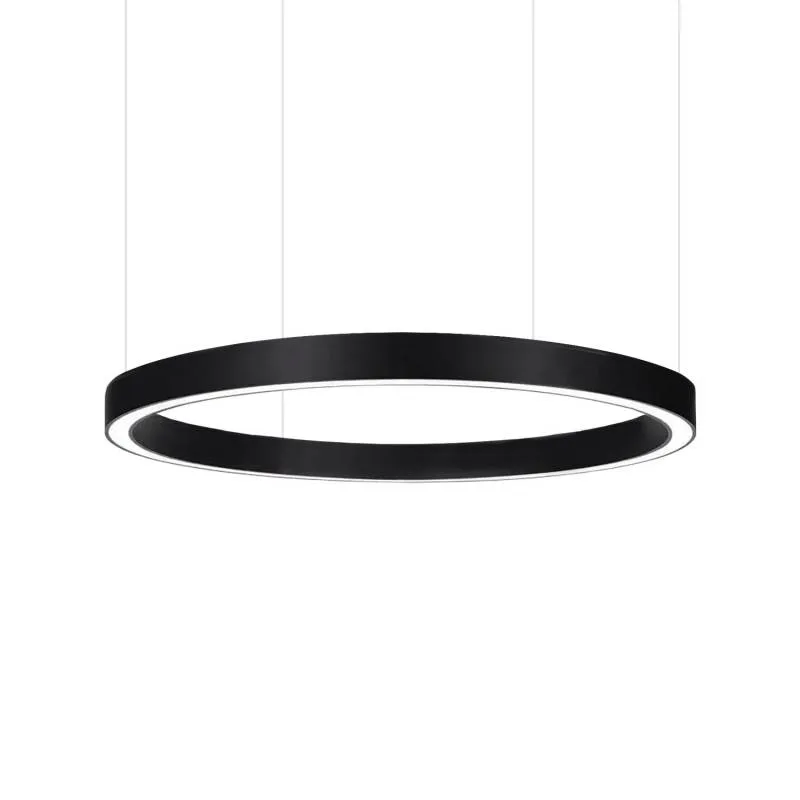 Luminaria superficie o suspendida moon 120w ø1000mm negro blanco frío