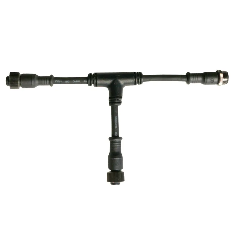 Cable conexión t 2 pinx1mm 20cm ip67 negro