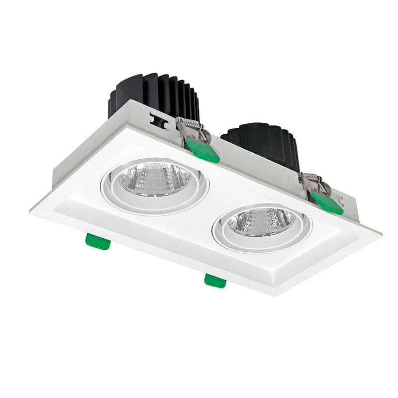 Downlight led kardan 2 focos 60w blanco frío