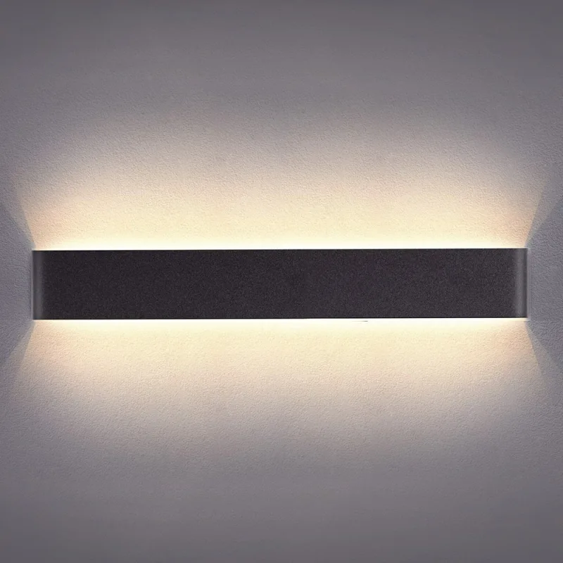 Aplique led klan 720 24w negro blanco neutro