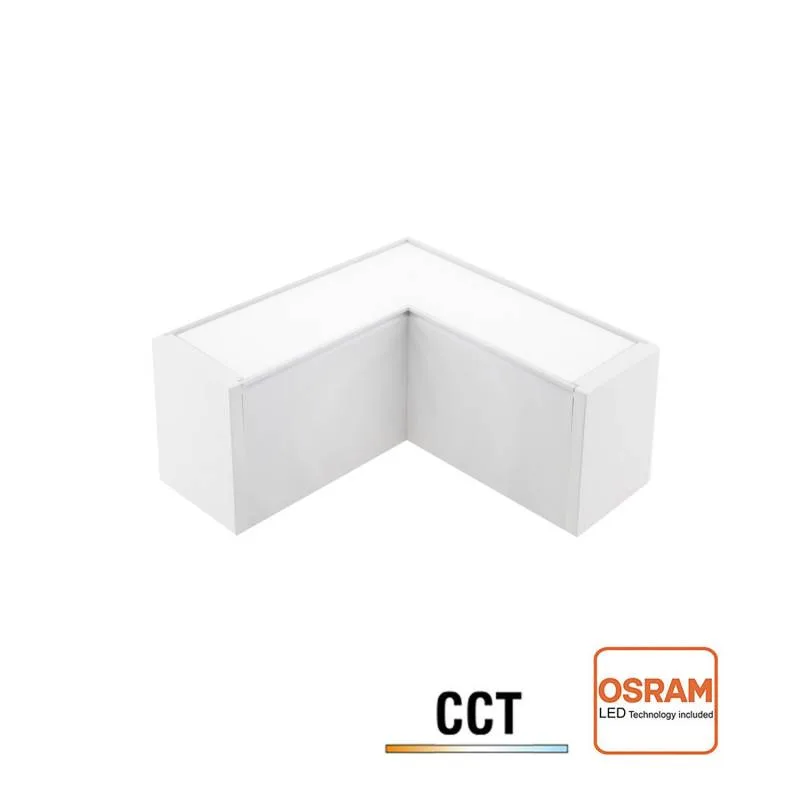 Conector angular metro ampliable 9w 90º 3cct blanco 3000-4000-6000k