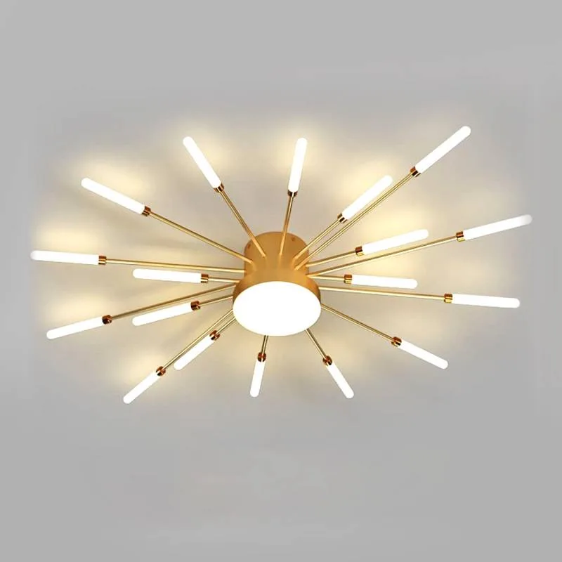 Lámpara fireworks led 18w+4w ø80cm cct gold + mando 3000-4000-6000k