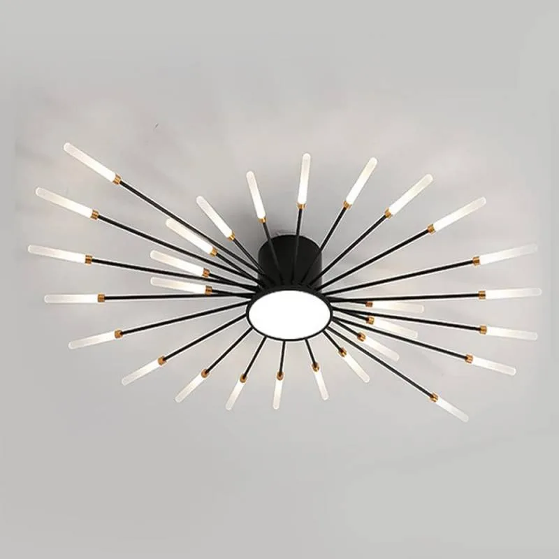 Lámpara fireworks led 28w+4w ø105cm cct antracita + mando 3000-4000-6000k