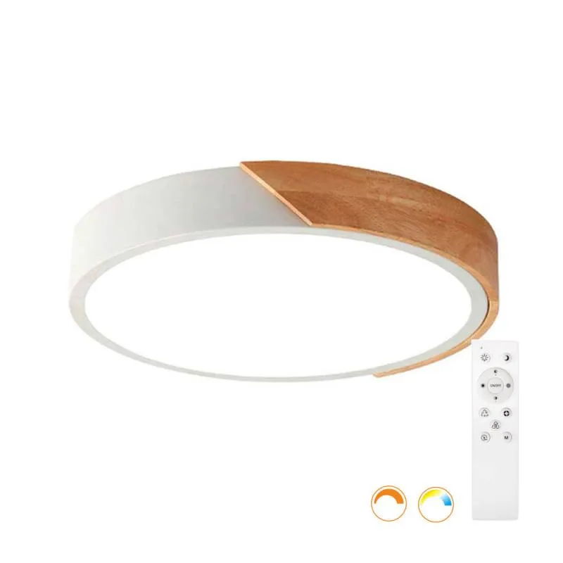 Plafón half moon 36w 400mm cct mando+app blanco dual