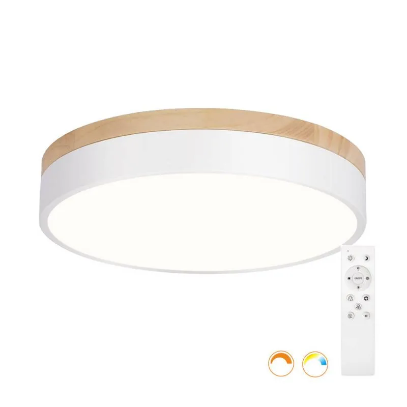 Plafón moon 36w 400mm cct mando+app blanco dual