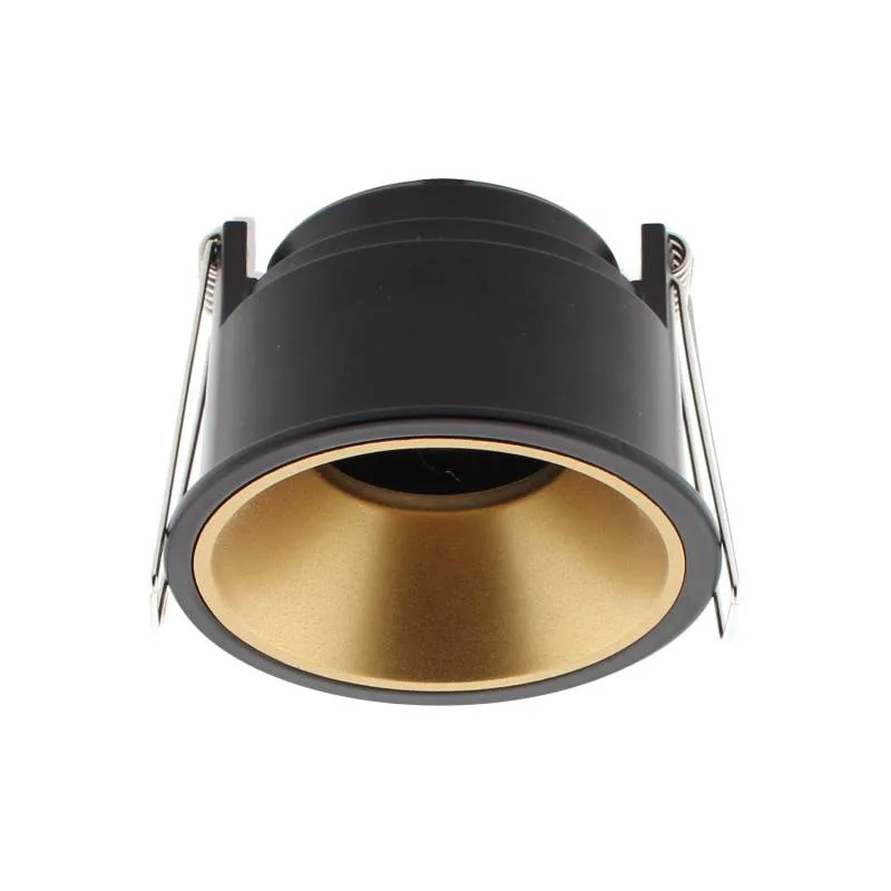 Downlight led mos ugr17 round 7w negro/dorado blanco frío