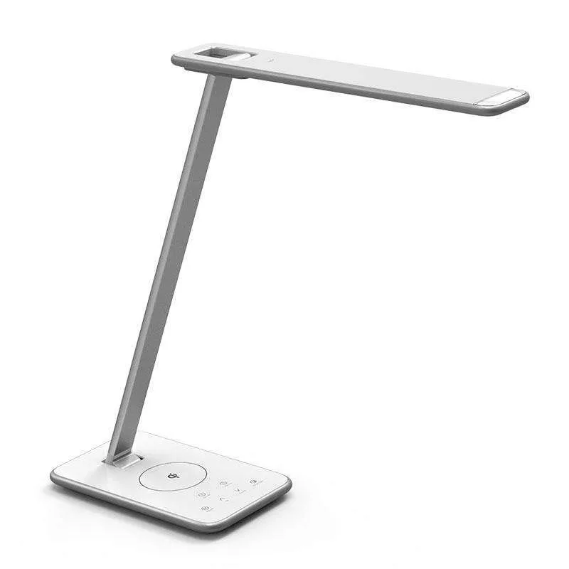 Flexo led holmen multifunción con cargador inalámbrico iq blanco dual