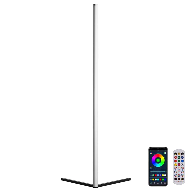 Lámpara de pie led lumo 21w rgbx control app + rf rgb + blanco frío